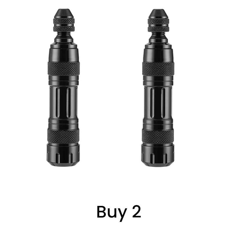 Reparatieset voor tubeless banden in een aluminium koffer