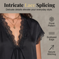 🔥40% korting👗Dames Kanten Top met V-hals – Ingewikkelde Kanten Splicing, Relaxte Soepelvallende Pasvorm, Vrouwelijke Charme✨
