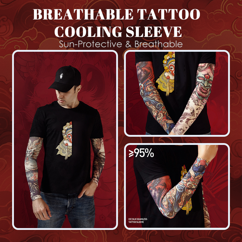 Zonbeschermende en ademende koelhoes voor tatoeages