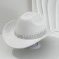 🤠 Dames rhinestone hart cowboyhoed – Sprankelende, elegante Franse jazz fedora ✨