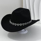 🤠 Dames rhinestone hart cowboyhoed – Sprankelende, elegante Franse jazz fedora ✨