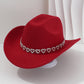 🤠 Dames rhinestone hart cowboyhoed – Sprankelende, elegante Franse jazz fedora ✨