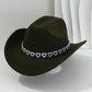 🤠 Dames rhinestone hart cowboyhoed – Sprankelende, elegante Franse jazz fedora ✨