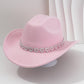 🤠 Dames rhinestone hart cowboyhoed – Sprankelende, elegante Franse jazz fedora ✨