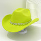 🤠 Dames rhinestone hart cowboyhoed – Sprankelende, elegante Franse jazz fedora ✨