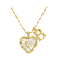 💎 Ketting met hartvormige letters en subtiele steentjes – Letterhanger & verstelbare lengte ✨
