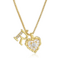 💎 Ketting met hartvormige letters en subtiele steentjes – Letterhanger & verstelbare lengte ✨