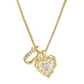 💎 Ketting met hartvormige letters en subtiele steentjes – Letterhanger & verstelbare lengte ✨