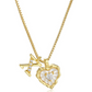 💎 Ketting met hartvormige letters en subtiele steentjes – Letterhanger & verstelbare lengte ✨