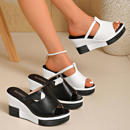 📢📢40% KORTING ⏰Elegante plateausandalen met sleehak voor dames
