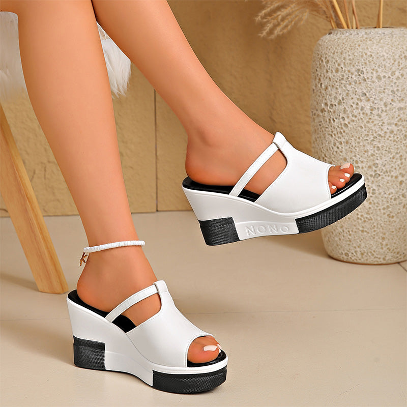 📢📢40% KORTING ⏰Elegante plateausandalen met sleehak voor dames