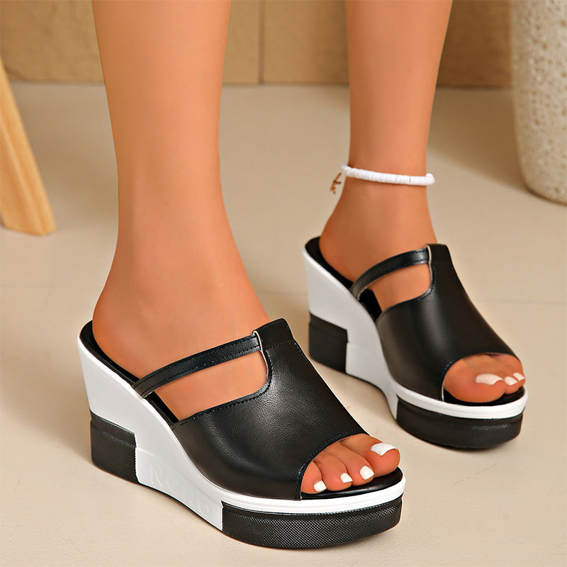 📢📢40% KORTING ⏰Elegante plateausandalen met sleehak voor dames