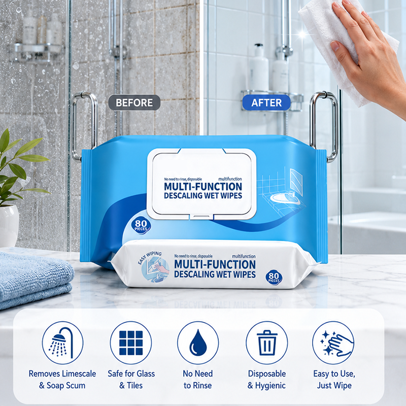 🧼💎 2+1 GRATIS! Dik, scheurbestendig, en lost kalk op als boter. Veeg, glim, klaar – geen naspoelen, geen strepen, alleen een sprankelende badkamer in seconden.