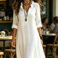 Boheemse Ruche V-hals Maxi Jurk 👗
