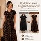 👗 Elegante damesjurk met revers en luipaardprint