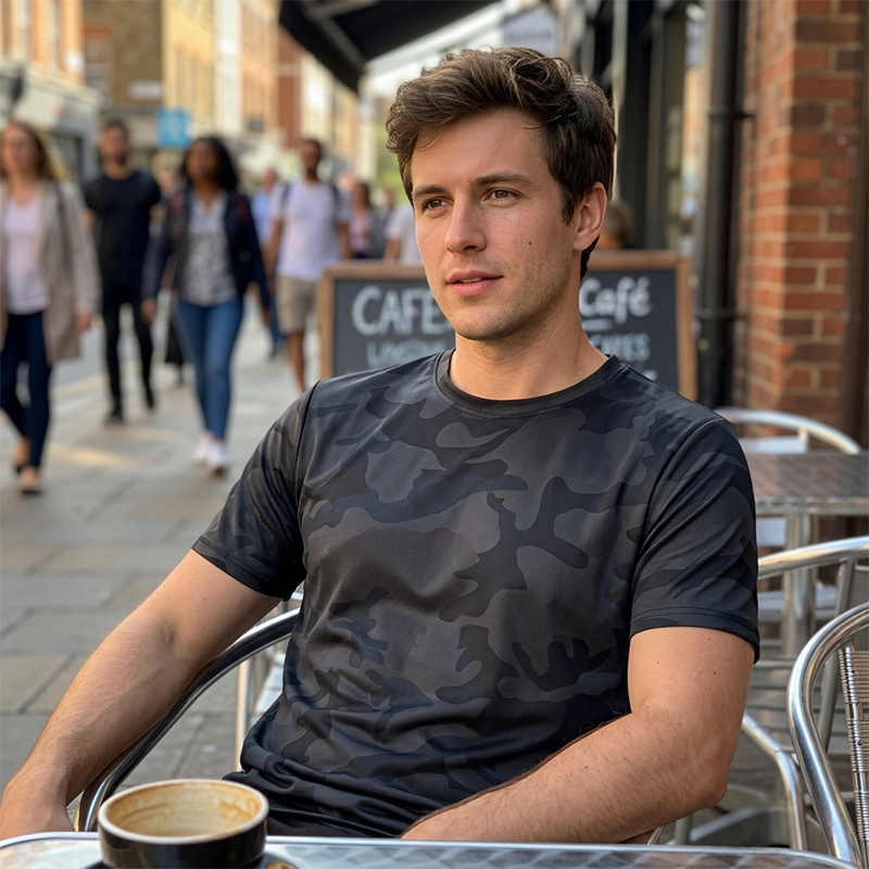 🏃‍♂️ Sneldrogend camouflage-sport-T-shirt voor heren 💪