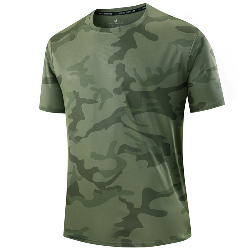 🏃‍♂️ Sneldrogend camouflage-sport-T-shirt voor heren 💪