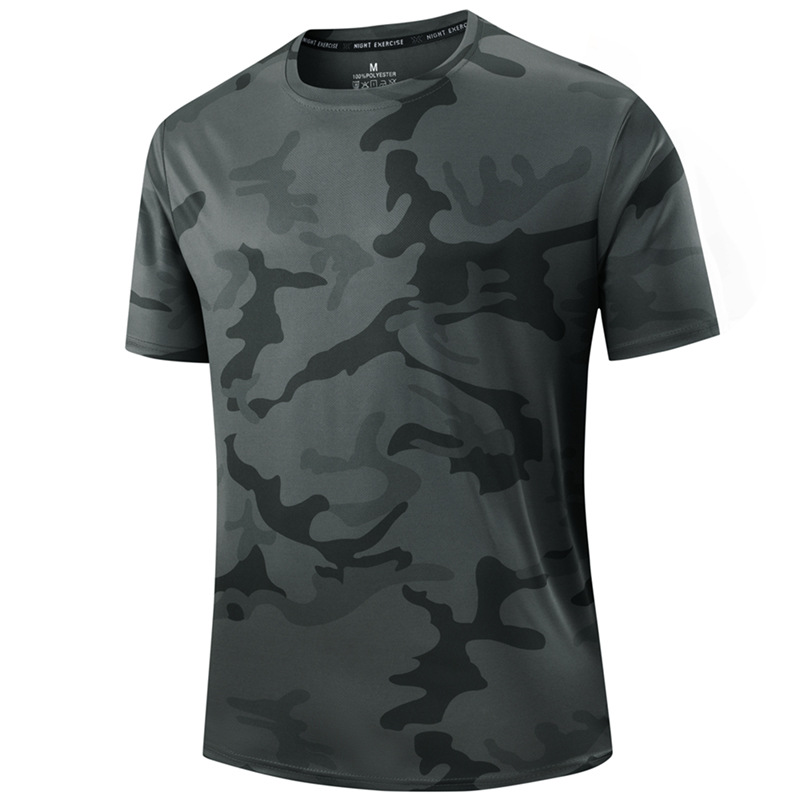 🏃‍♂️ Sneldrogend camouflage-sport-T-shirt voor heren 💪