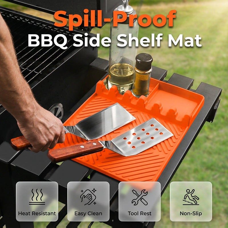 🥩 Hittebestendige Siliconen BBQ Zijplank Mat | Houdt je Barbecue Vetvrij & Schoon