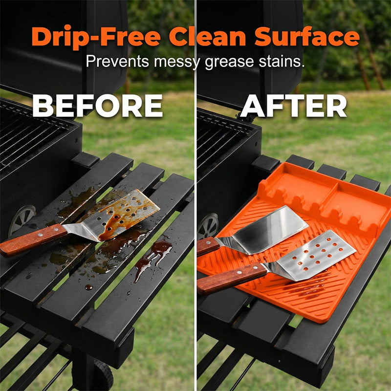 🥩 Hittebestendige Siliconen BBQ Zijplank Mat | Houdt je Barbecue Vetvrij & Schoon