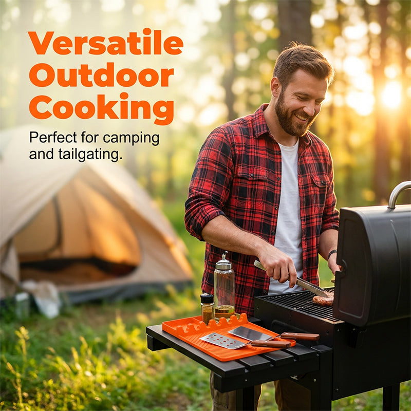 🥩 Hittebestendige Siliconen BBQ Zijplank Mat | Houdt je Barbecue Vetvrij & Schoon