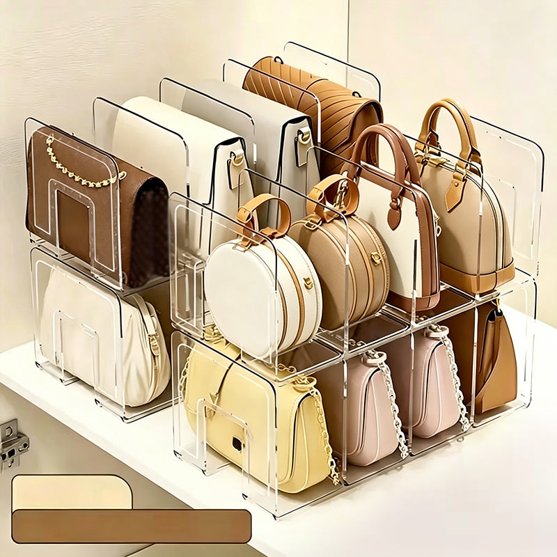 🔥50% korting👜 Transparant acryl opbergrek voor tassen✨