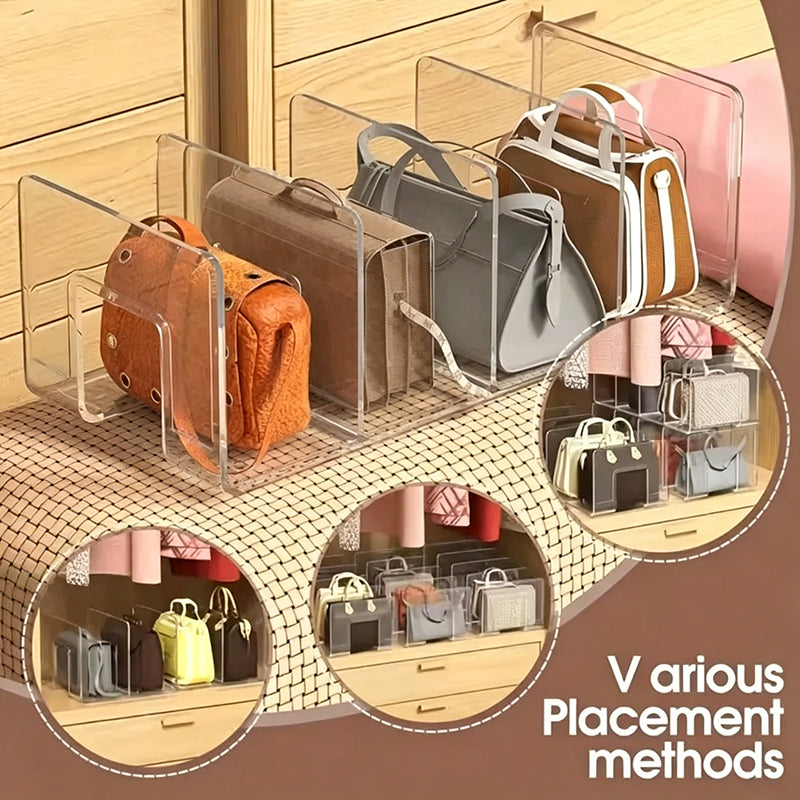 🔥50% korting👜 Transparant acryl opbergrek voor tassen✨