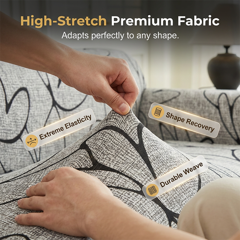 🛋️✨ Elastische, nauwsluitende bankhoes die vlekken en kreukels moeiteloos verbergt. Je bank ziet er weer als nieuw uit zonder dat je hem hoeft te vervangen.