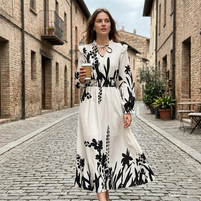 👗 50% KORTING ✨Elegante maxi-jurk met bloemenpatroon voor dames 🔥
