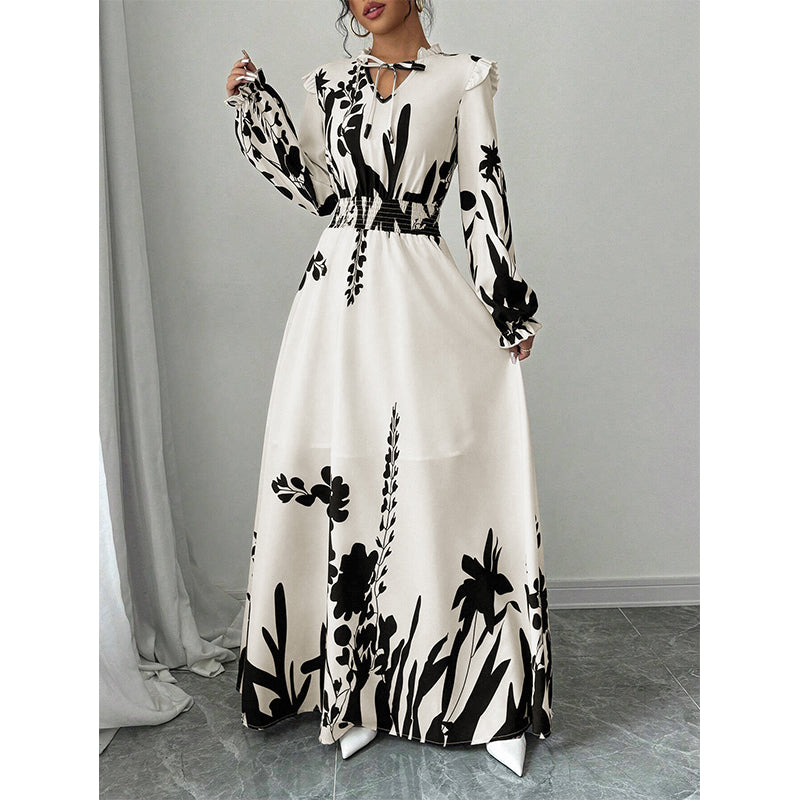 👗 50% KORTING ✨Elegante maxi-jurk met bloemenpatroon voor dames 🔥