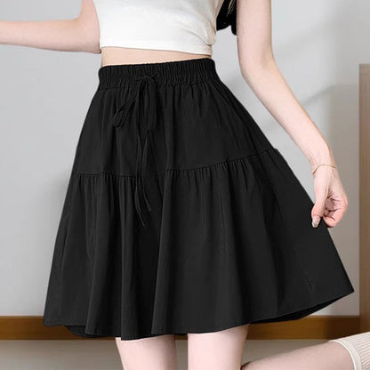 🔥Set van twee stuks👗 Korte broek met hoge taille en wijde pijpen — geplooide zoom & benadrukt je figuur 🎀