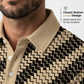 👕 Heren Geometrische Print Overhemd met Kraag ⭐