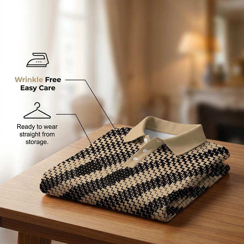 👕 Heren Geometrische Print Overhemd met Kraag ⭐
