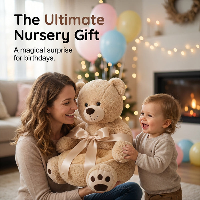 🔥50% KORTING + GRATIS VERZENDING🧸 Pluche teddybeer-kinderbank – Zacht kussen in de vorm van een stripfiguur met rugleuning