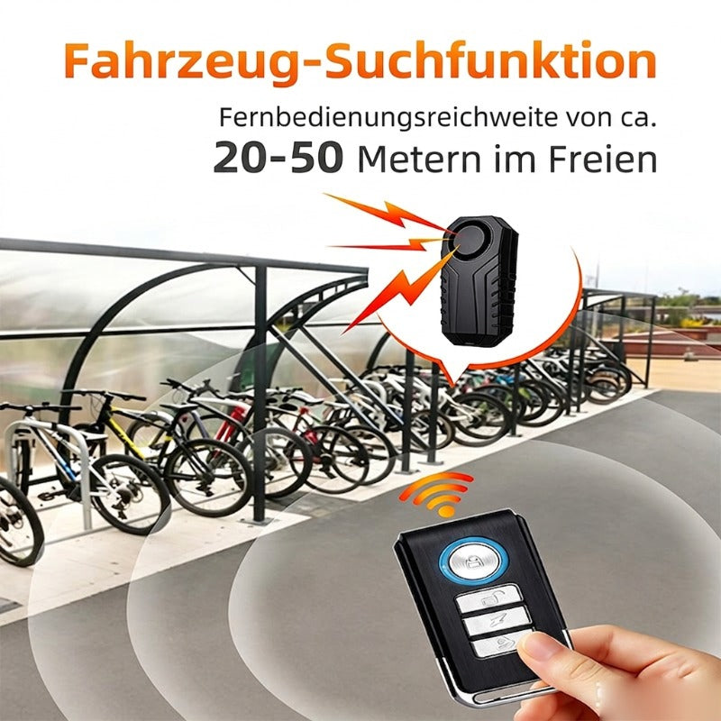 🚲 50% KORTING 🔔 Draadloos fietsalarm met afstandsbediening – Luid alarm van 110 dB, trillingssensor en antidiefstalbeveiliging ✨