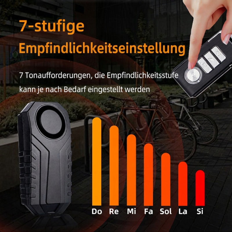 🚲 50% KORTING 🔔 Draadloos fietsalarm met afstandsbediening – Luid alarm van 110 dB, trillingssensor en antidiefstalbeveiliging ✨