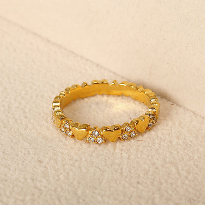 💍 Elegante hartvormige eternityring voor dames – met subtiele zirkonia-inzetstukken ✨