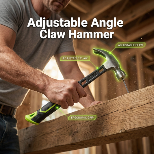 🔨🏗️ Extra stevige multifunctionele klauwhamer – van professionele kwaliteit en warmtebehandeld – antisliphandgreep, ideaal voor het plaatsen van kozijnen, sloopwerk of doe-het-zelfklussen 🛠️