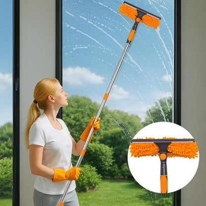 💦50% korting🧹2-in-1 raamwisser met lange verlengstang