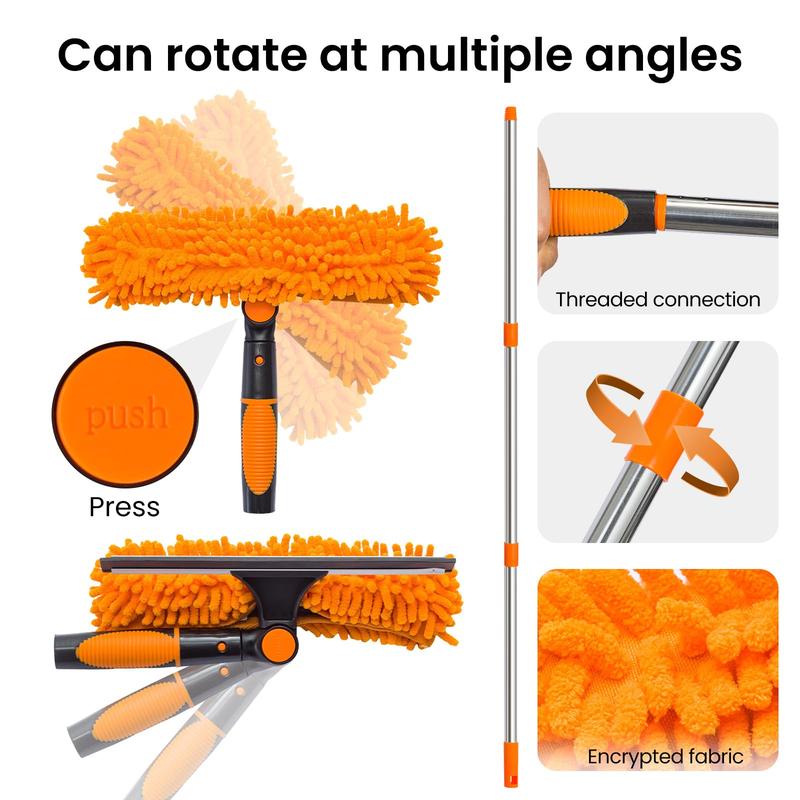 💦50% korting🧹2-in-1 raamwisser met lange verlengstang