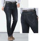 👖 Herenjeans met hoge taille en rechte pasvorm, van stretchstof