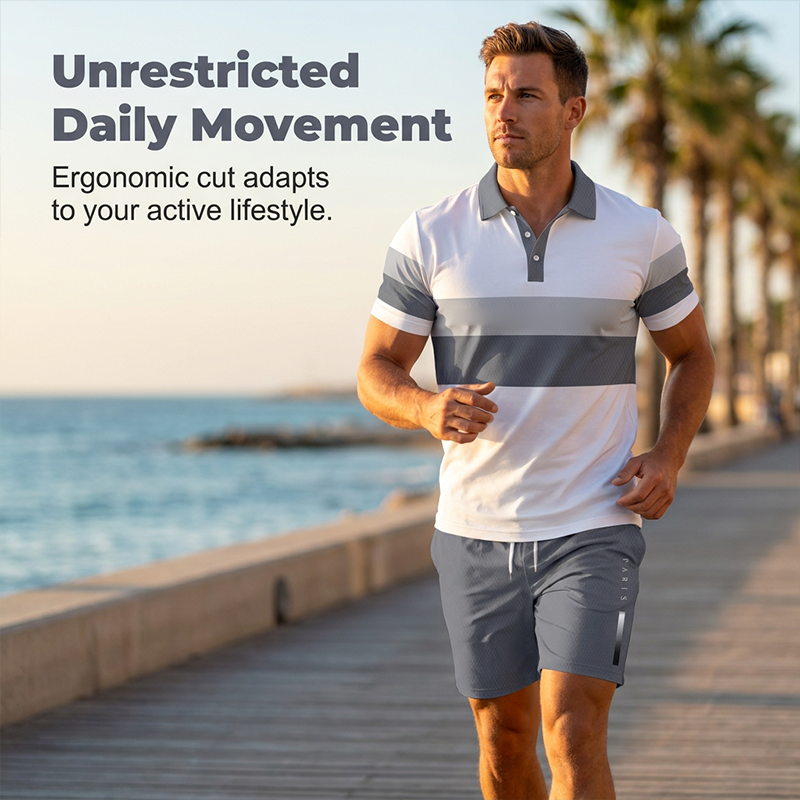 Geruite Polo Set Voor Heren | Sportieve Slim Fit