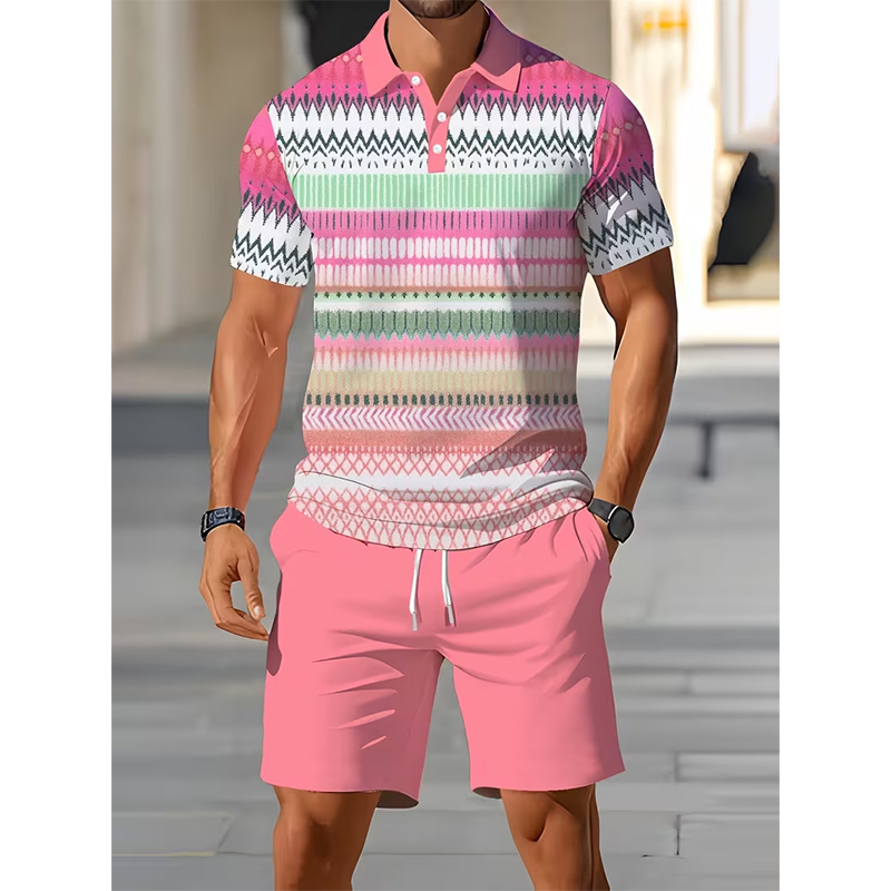 Geruite Polo Set Voor Heren | Sportieve Slim Fit