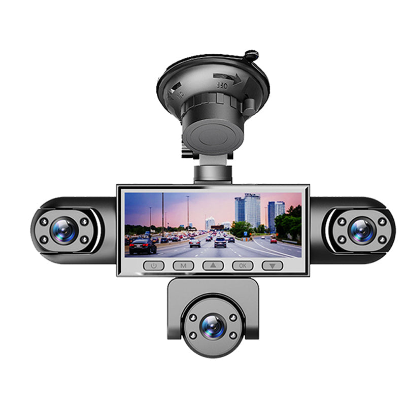 📷  HD 1080P Dashcam met Meerdere Lenzen & Nachtzicht – 360° Bescherming, 24u Parkeerbewaking 🚗🔥