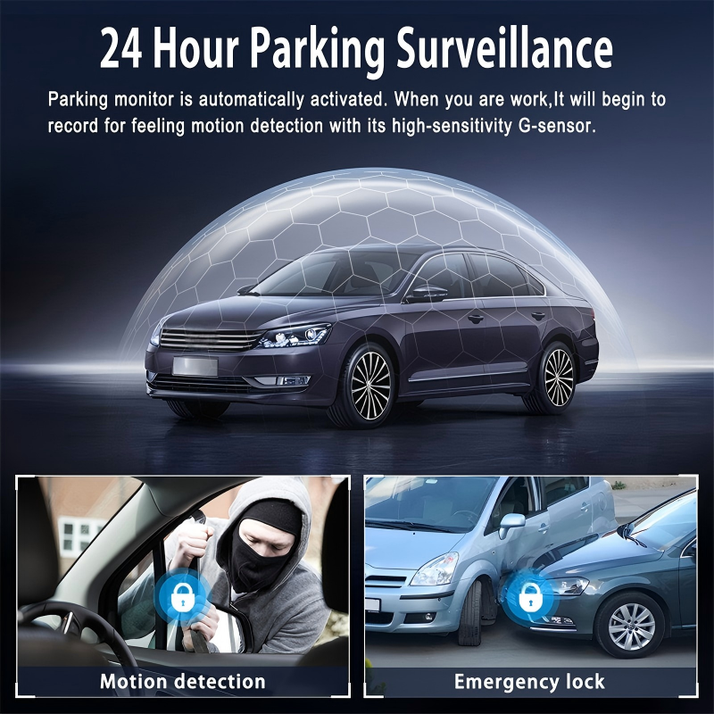 📷  HD 1080P Dashcam met Meerdere Lenzen & Nachtzicht – 360° Bescherming, 24u Parkeerbewaking 🚗🔥