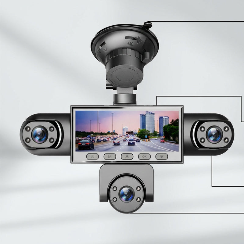 📷  HD 1080P Dashcam met Meerdere Lenzen & Nachtzicht – 360° Bescherming, 24u Parkeerbewaking 🚗🔥