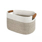 Woven Cotton Rope Storage Basket with Handles