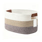 Woven Cotton Rope Storage Basket with Handles