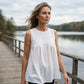 🌸 Mouwloze tanktop met kanten rand voor dames