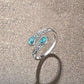 ✨ Vintage verstelbare open ring met een druppelvormige - lichtgevende zirkoon